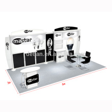 Detian Angebot 10x20ft schwarz und weiß Aluminium Fachwerk und Stoff Hintergrund Grafik Messestand Display-Stand